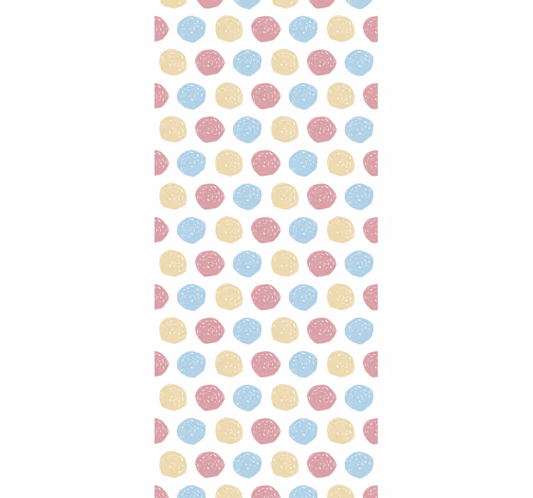 폴카 도트 벽지 폴카 도트 모티브 - TenStickers