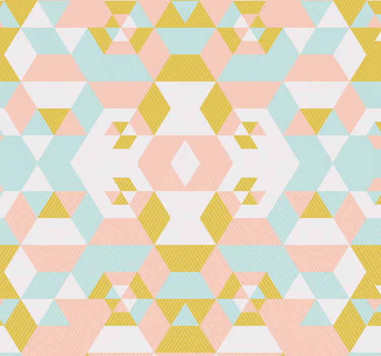 거실 배경 화면 geometric Pastel Pattern - TenStickers