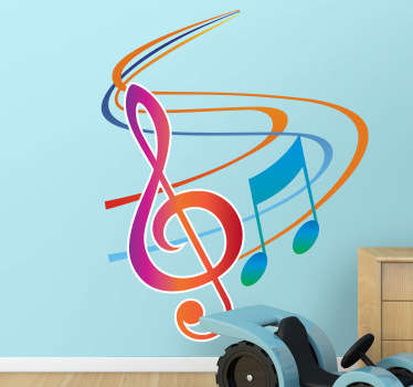 다채로운 뮤지컬 메모 벽 스티커