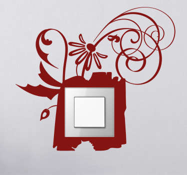 꽃 프레임 스위치 스티커