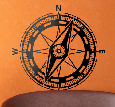 지리적 나침반 벽 스티커