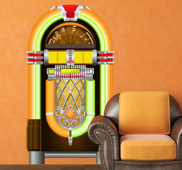 주크 박스 빈티지 벽 스티커