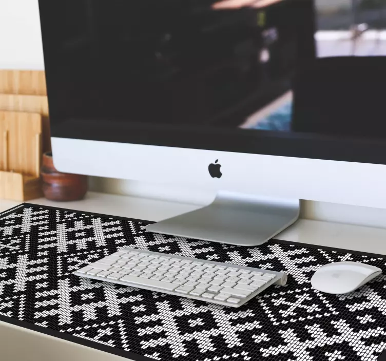 패턴 마우스 패드 기하학적 니트 패턴 - TenStickers