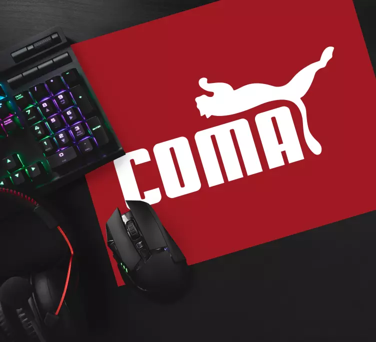 퓨마 마우스 패드 따옴표와 혼수 상태 - TenStickers