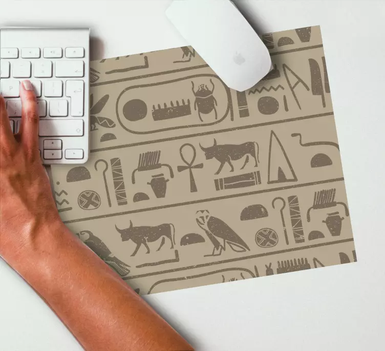 이집트 상형 문자 원래 마우스 패드 - TenStickers