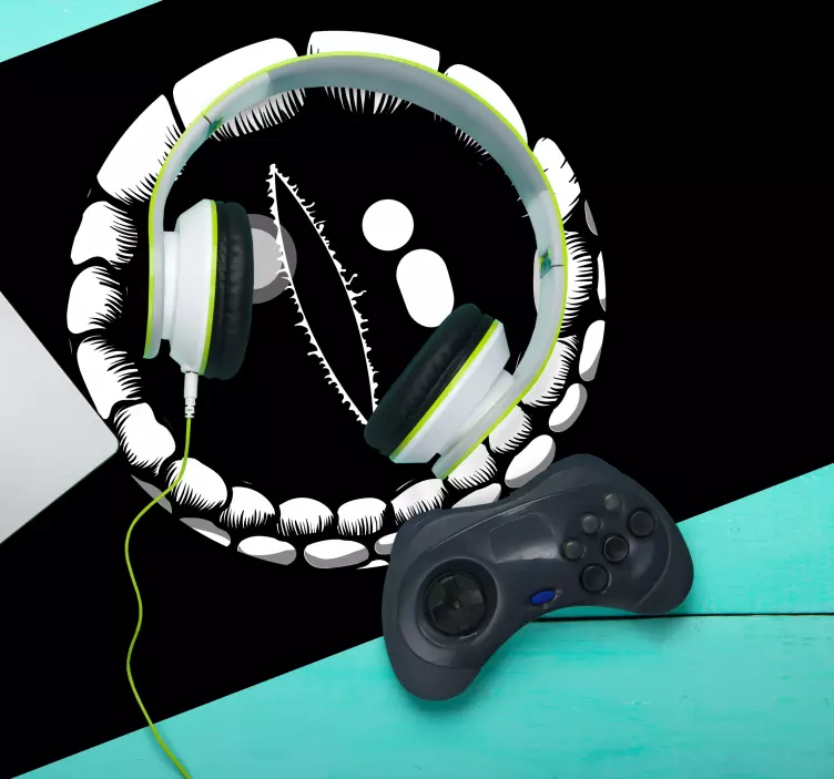 모노크롬 드래곤 아이 게임용 마우스 패드 - TenStickers