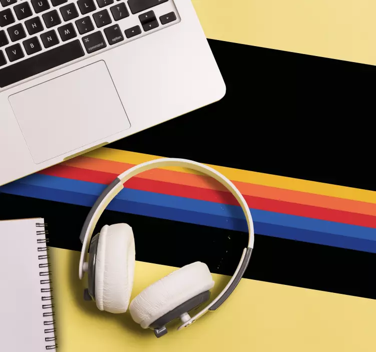 패턴 마우스 패드 빈티지 컬러 스트라이프 - TenStickers