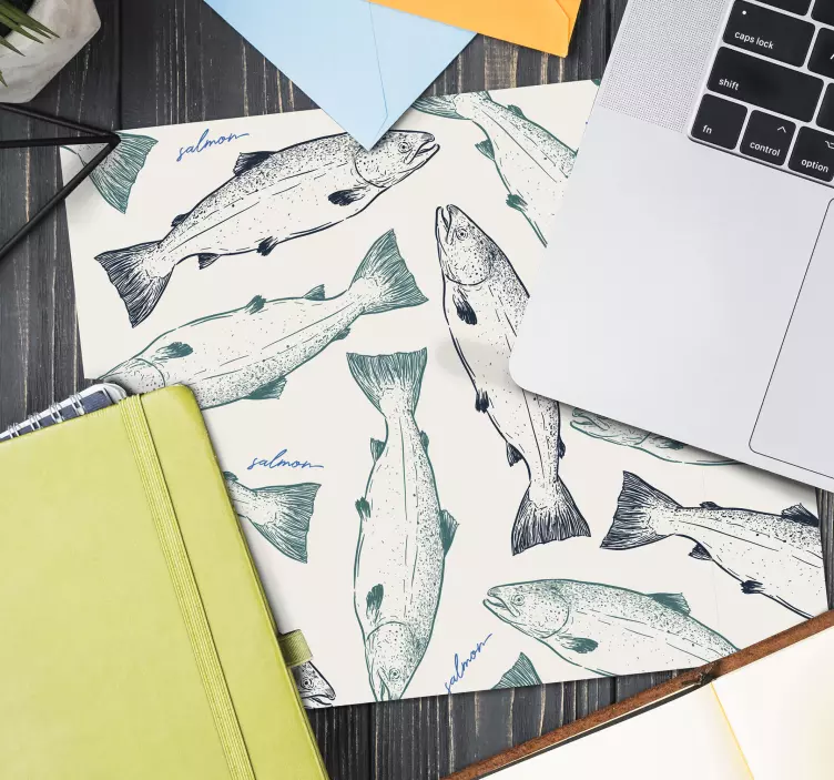 연어 물고기 마우스 패드 - TenStickers