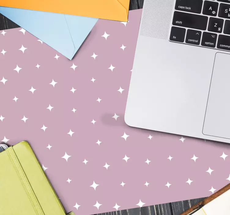 보라색 배경에 별 원래 마우스 패드 - TenStickers