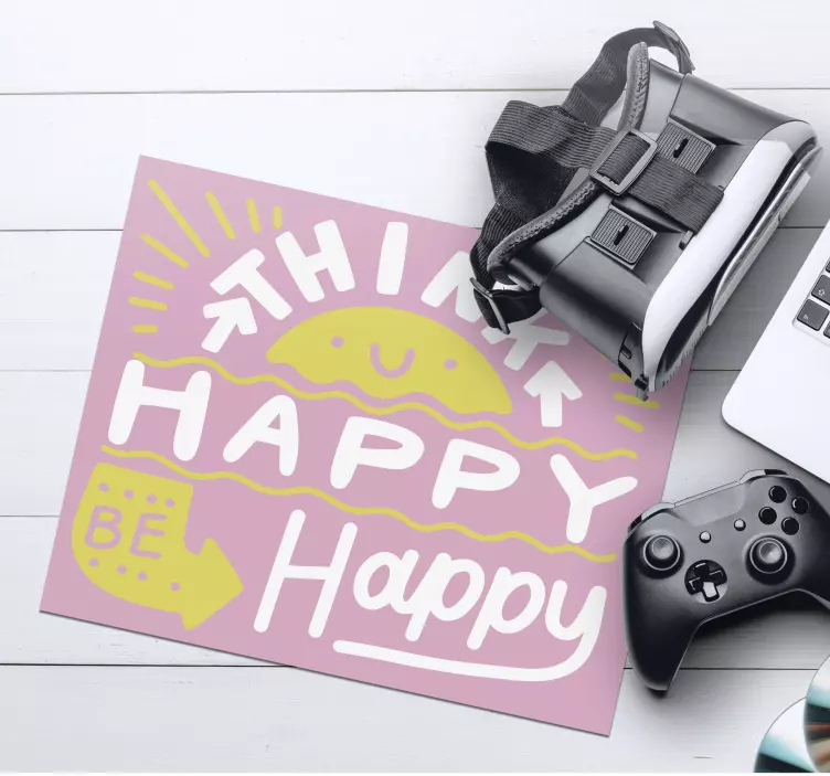 긍정적 인 마우스 패드 따옴표를 생각하십시오 - TenStickers