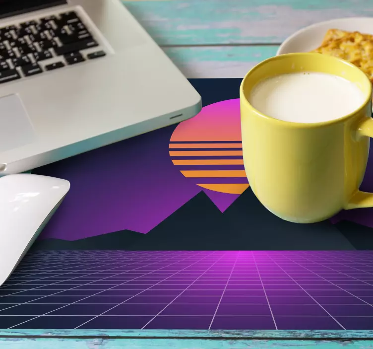 빈티지와 레트로 썬 70의 썬 마우스 패드 - TenStickers