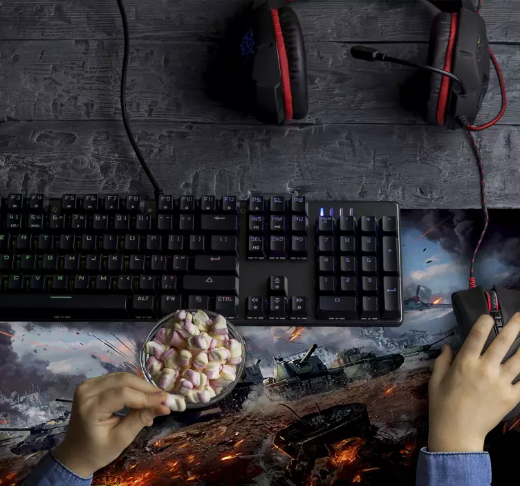 전쟁 게임 비닐 마우스 패드 - TenStickers