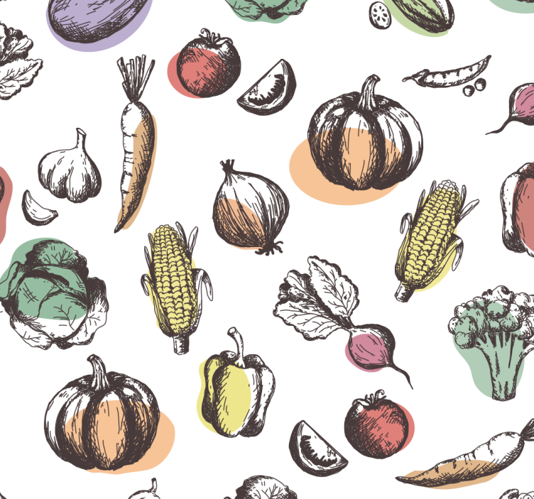 주방 블라인드 재료 패턴 레트로 스타일 - TenStickers