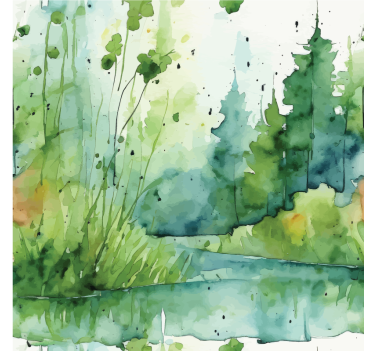 화장실 블라인드 추상 늪 - TenStickers