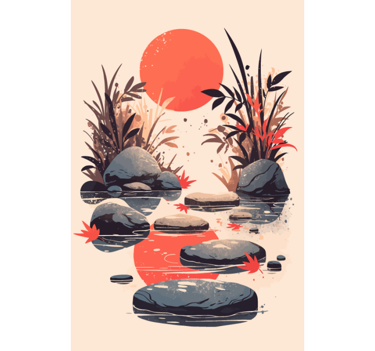 화장실 블라인드 일본식 영감 디자인 - TenStickers