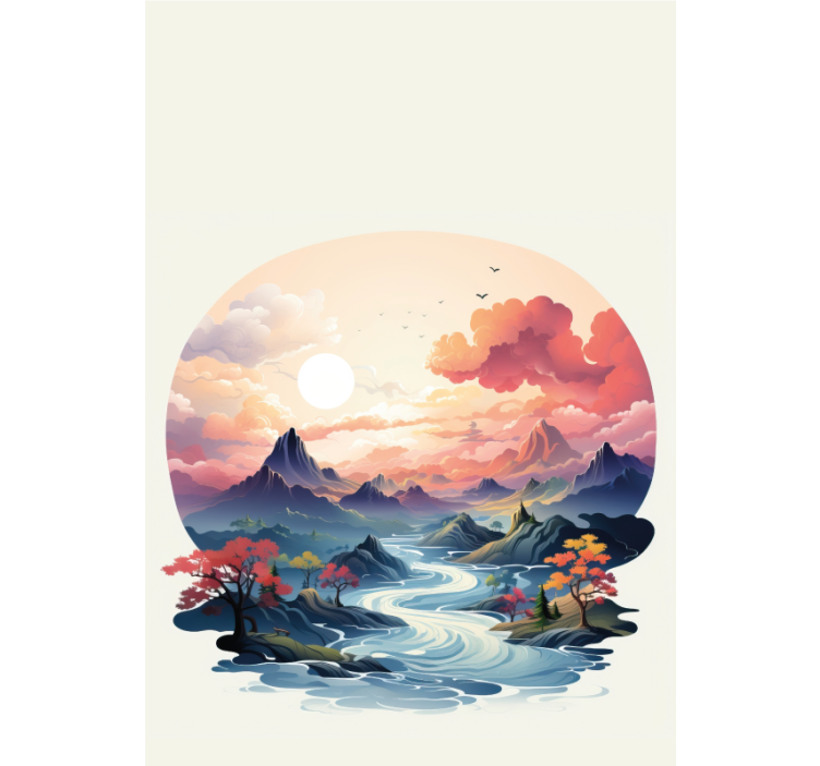 화장실 블라인드 다채로운 선 패턴 - TenStickers