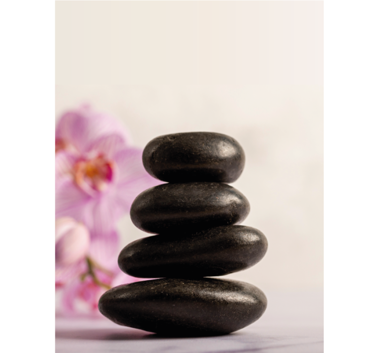 화장실 블라인드 젠 대나무와 핑크 난초 - TenStickers