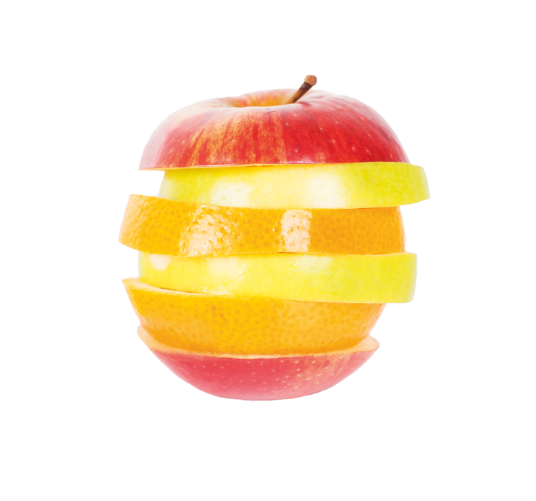 주방 블라인드 사과를 자르다 - TenStickers