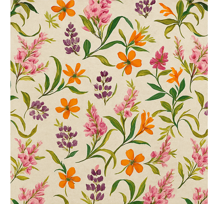 현관 블라인드 무성한 꽃무늬 - TenStickers