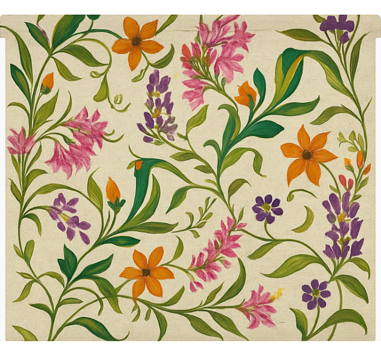 주방 블라인드 화려한 꽃덩굴 - TenStickers