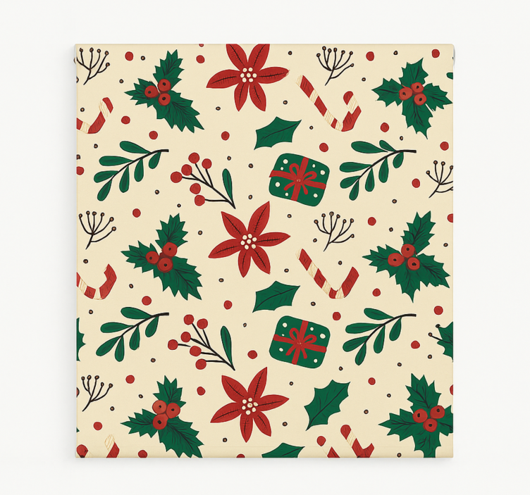 현관 블라인드 붉은 장식 숲 - TenStickers