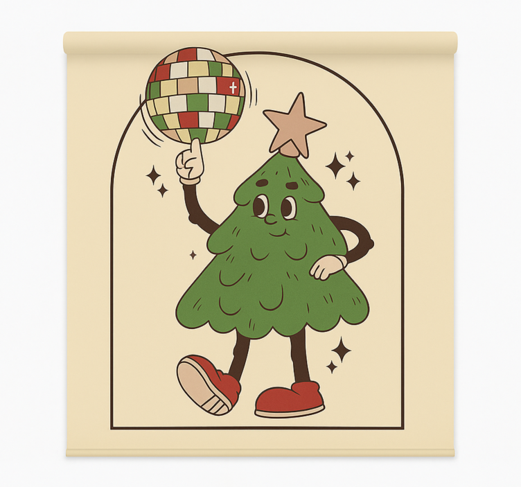 현관 블라인드 그루비 디스코 트리 - TenStickers