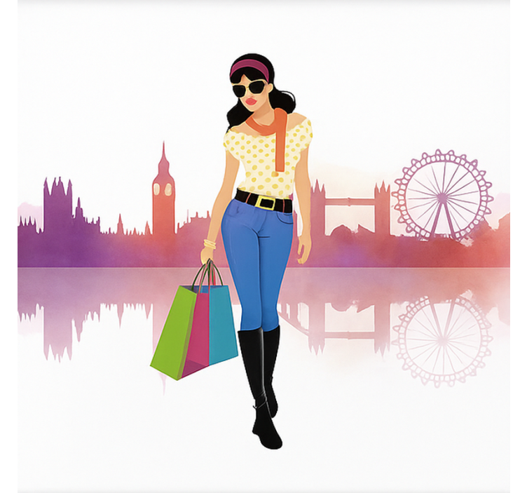 청소년용 블라인드 런던 시티 걸 - TenStickers