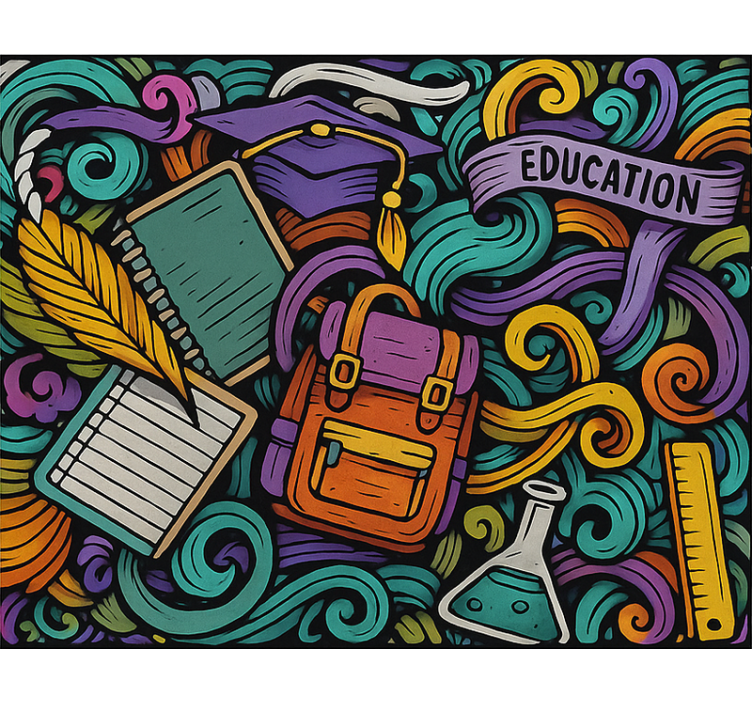 청소년용 블라인드 다채로운 추상적인 물체 - TenStickers