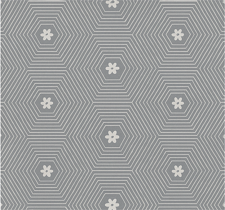 청소년용 블라인드 회색 육각형 기하학적 - TenStickers