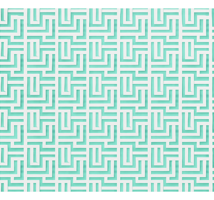 레스토랑용 블라인드 파란색 기하학적 사각형 효과 - TenStickers