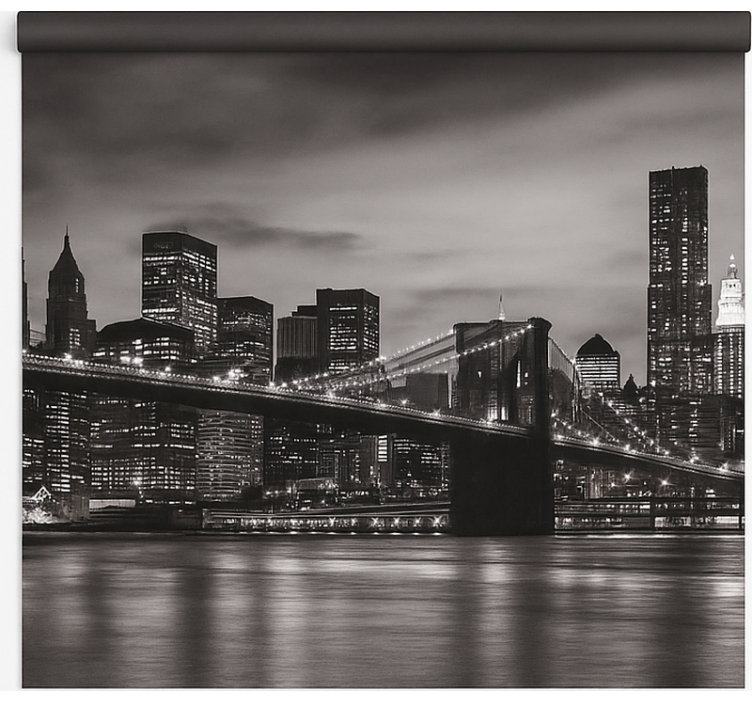 사무실 블라인드 밤의 도시 - TenStickers