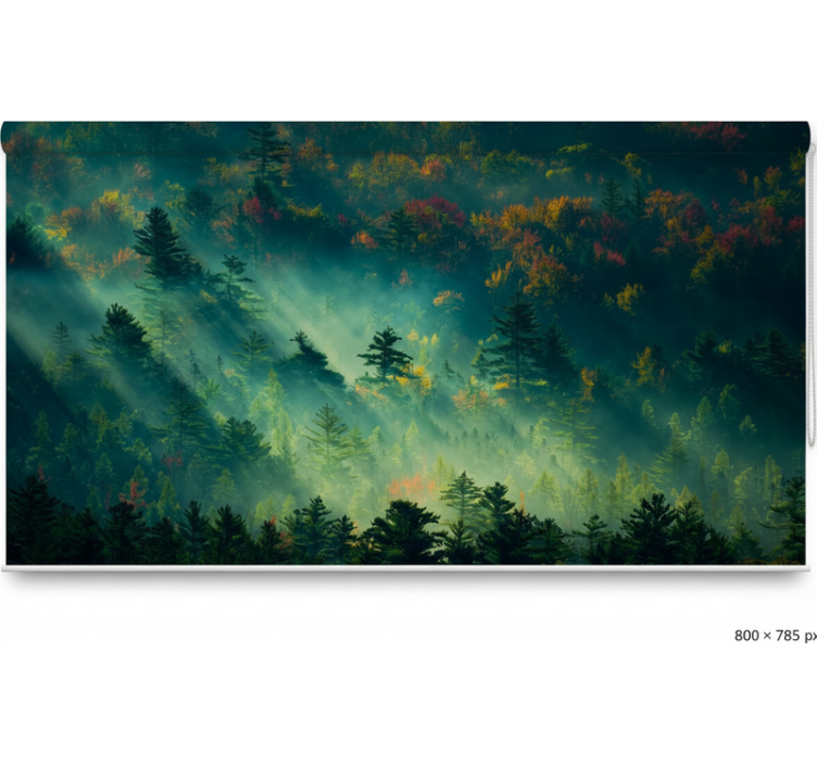 나무가 있는 블라인드 우울한 숲 - TenStickers