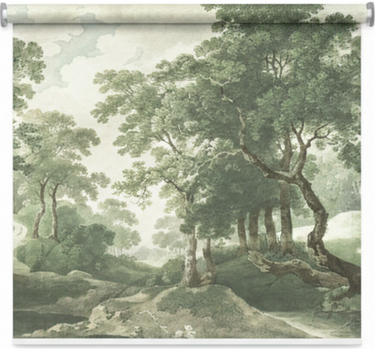 나무가 있는 블라인드 고전적이고 변치 않는 자연 - TenStickers