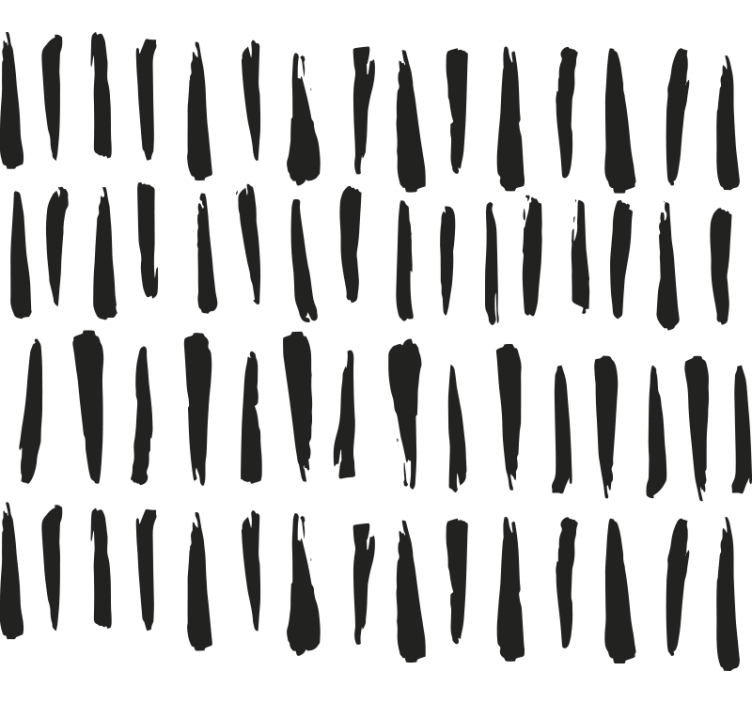 화장실 블라인드 우아한 블랙 스트라이프 - TenStickers