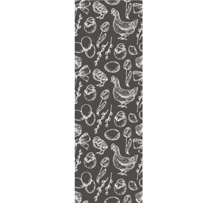 주방 블라인드 시골풍 주방 스케치 - TenStickers