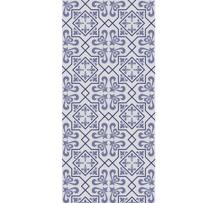 주방 블라인드 블루 팔각 포르투갈 타일 - TenStickers