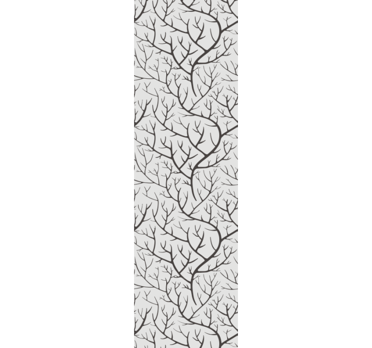 레스토랑용 블라인드 새가 있는 얇은 회색 가지 - TenStickers