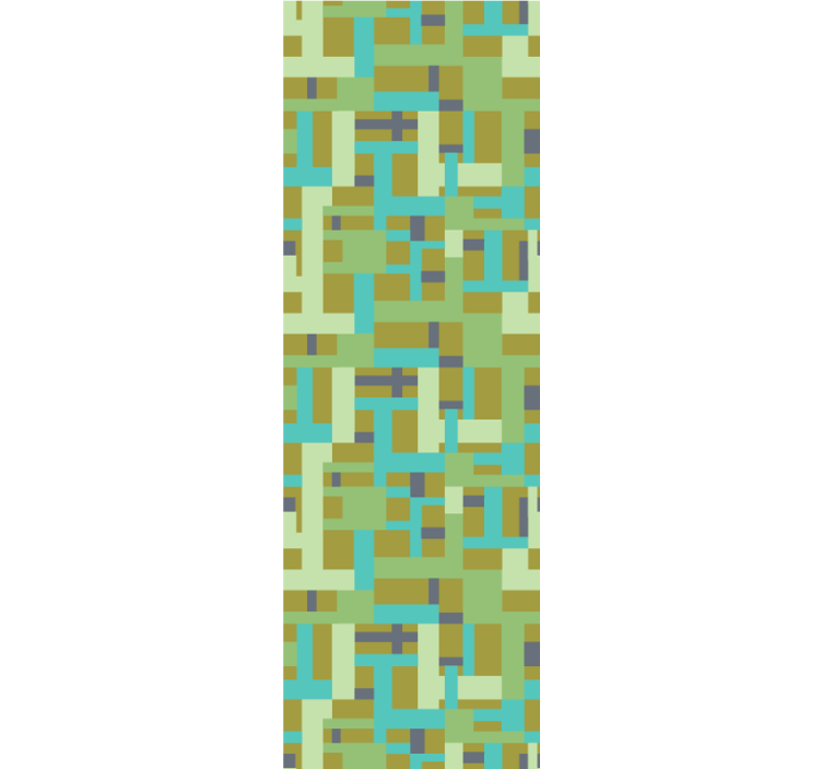 레스토랑용 블라인드 다채로운 레트로 직사각형 패턴 - TenStickers