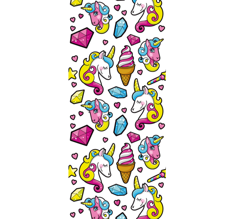 아동용 블라인드 유니콘 판타지 모티프 - TenStickers