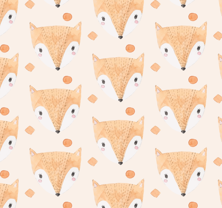 아동용 블라인드 손으로 그린 여우 - TenStickers