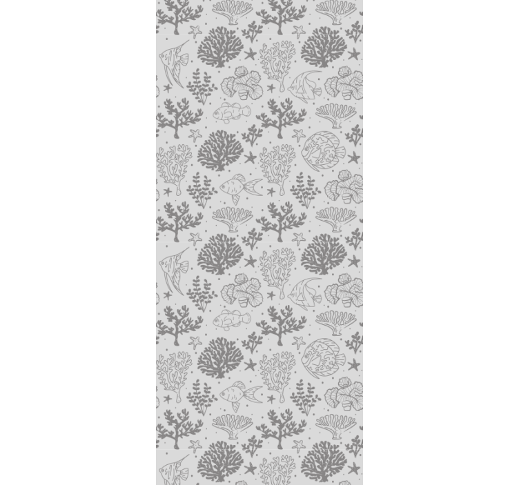 아동용 블라인드 빈티지 스타일 바다 동물 패턴 - TenStickers