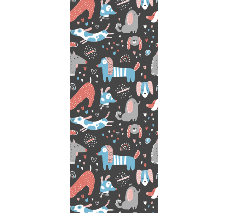 아동용 블라인드 귀여운 강아지 일러스트 - TenStickers