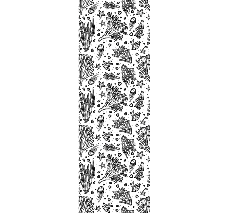 아동용 블라인드 검은 실루엣 바다 생물 - TenStickers