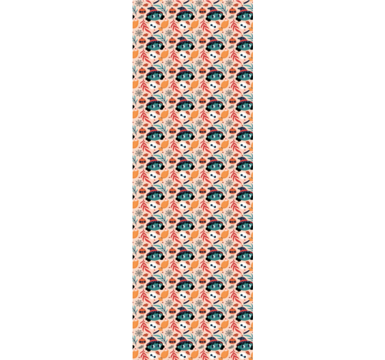 아동용 블라인드 할로윈 마녀 마법 귀여운 시 seamless 배경 - TenStickers