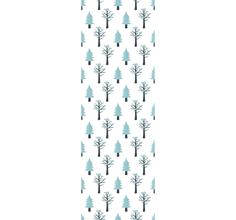 아동용 블라인드 눈 속 나무 패턴 - TenStickers