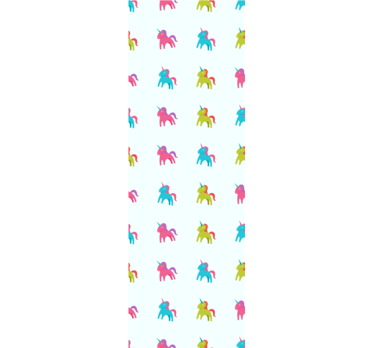 아동용 블라인드 파란 배경의 유니콘 - TenStickers