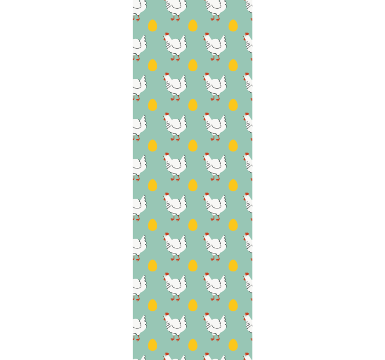 아동용 블라인드 흰색 병아리 파란 배경 - TenStickers