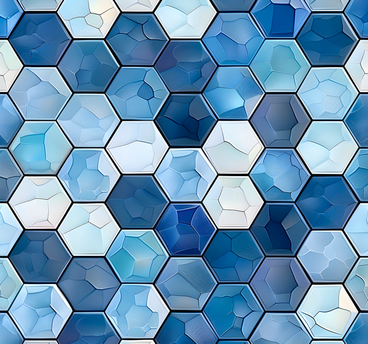 사무실 블라인드 블루 타일 효과 - TenStickers