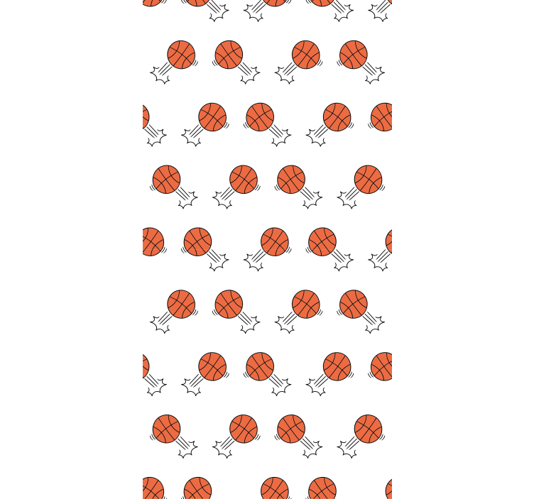 청소년용 블라인드 손으로 그린 농구 배경 - TenStickers