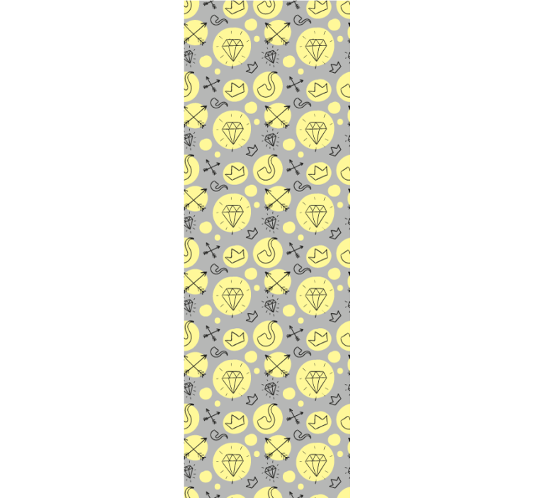 청소년용 블라인드 그래피티 다이아몬드와 왕관 - TenStickers